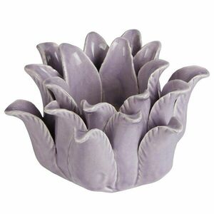 BLOSSOM kerámia gyertyatartó 8 cm lila kép