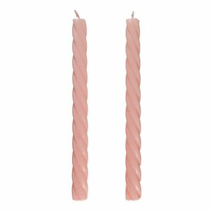 TWISTED gyertya szett 2 db , fényes rózsaszín kép