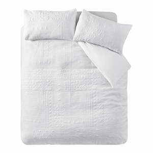 Fehér egyszemélyes ágyneműhuzat 135x200 cm Folkstone Geo – Catherine Lansfield kép