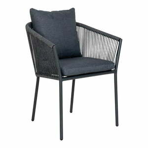 Sötétszürke fém-párnázott kerti szék Salerno – House Nordic kép