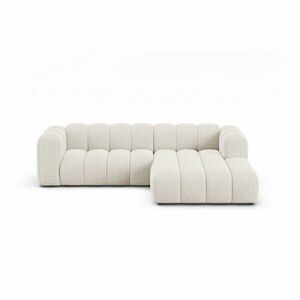 Krémszínű zsenília sarokkanapé (jobb oldali-heverő résszel) Lupine – Micadoni kép