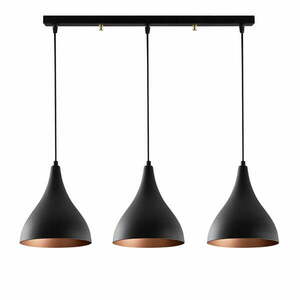 Fekete függőlámpa fém búrával Sağlam – Opviq lights kép