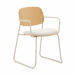 Bézs-natúr színű fém karfás étkezőszék Meli – Kave Home kép