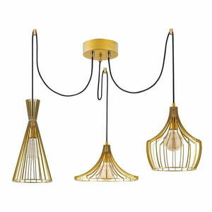 Aranyszínű függőlámpa fém búrával Mezopotamya – Opviq lights kép