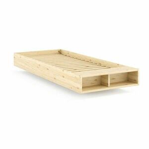 Natúr színű borovi fenyő egyszemélyes ágy ágytámla nélkül, ágyráccsal 90x200 cm Merge – Karup kép