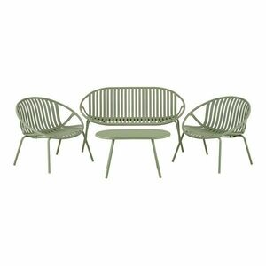 Zöld műanyag négyszemélyes kerti lounge szett Saly – House Nordic kép