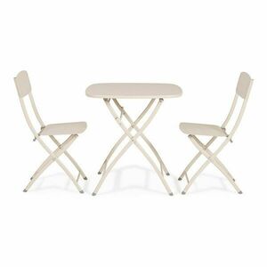 Bézs acél kétszemélyes kerti étkezőgarnitúra Yvonne – Bizzotto kép