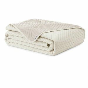 Krémszínű mikroszálas steppelt ágytakaró 220x240 cm Softa – Restilo kép