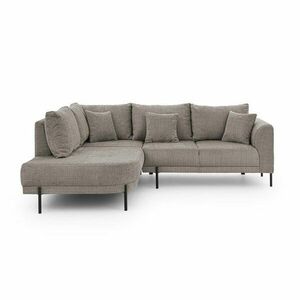 Szürkésbarna zsenília sarokkanapé (bal oldali-L alakú) Mauris – Ropez kép