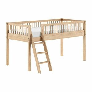 Natúr színű bükkfa galéria gyerekágy ágyráccsal 90x200 cm Forrest – Vipack kép