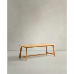 Étkezőasztal tölgyfa dekoros asztallappal 100x220 cm Idun – Kave Home kép
