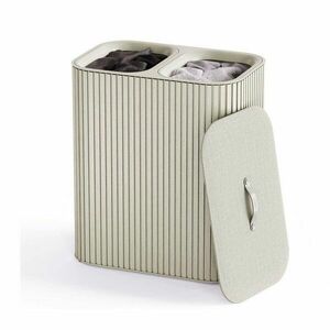 Bézs bambusz szennyeskosár 2x45 l Tota Luxe – Joseph Joseph kép