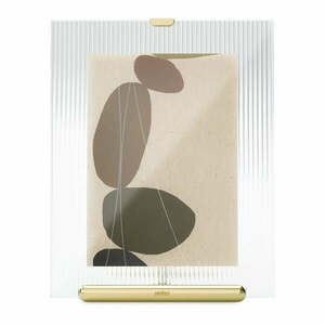 Aranyszínű üveg álló képkeret 19x23 cm Flute – Umbra kép