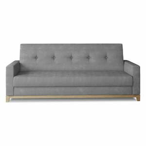 Világosszürke bársony kinyitható-tárolóhelyes kanapé 216 cm Selene – ELTAP kép