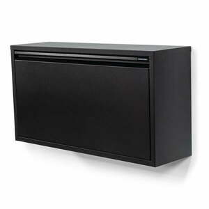 Fekete fém billenő ajtós-függő cipőtartó 75x41x22 cm Billy – Spinder Design kép