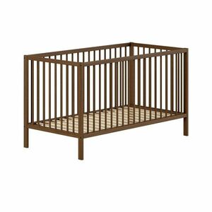 Barna bükkfa babaágy levehető oldallal-állítható magassággal 70x140 cm Dino – Vipack kép