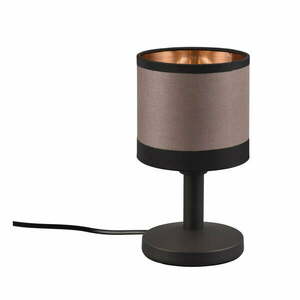 Fekete-barna asztali lámpa (magasság 22 cm) Davos – Reality kép