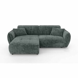 Sötétszürke zsenília sarokkanapé (bal oldali-heverő résszel) Nelia – Ropez kép