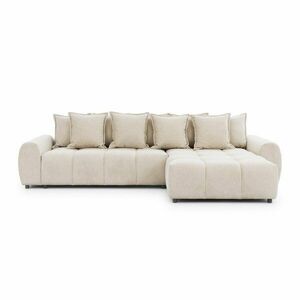 Bézs sarokkanapé (jobb oldali-heverő résszel) Albane – Ropez kép