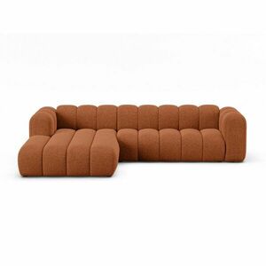 Téglavörös zsenília sarokkanapé (bal oldali-heverő résszel) Lupine – Micadoni kép