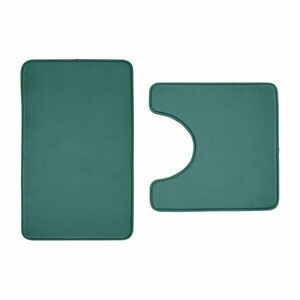 Zöld memóriahab fürdőszobai kilépő szett 2 db-os WC-hez 50x80 cm Anti-Bacterial – Catherine Lansfield kép