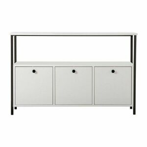 Fehér matt konzolasztal 29, 5x120 cm Solace – Kalune Design kép