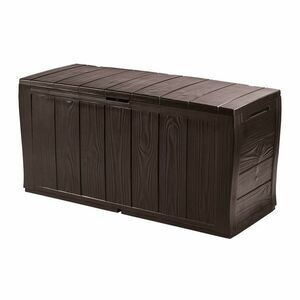 Sötétbarna műanyag kerti tárolódoboz Sherwood – Keter kép