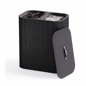 Fekete bambusz szennyeskosár 2x45 l Tota Luxe – Joseph Joseph kép