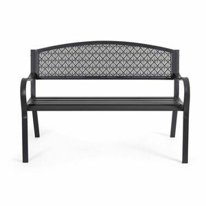 Antracitszürke fém kerti pad Lizette – Bizzotto kép