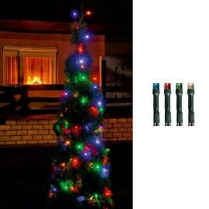 LED-es fényfüzér, 200LED, 8pr., színes, kültéri kép