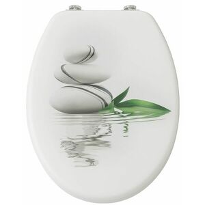 Pepita MDF WC ülőke lassan záródó fedéllel - Kövek - fehér kép