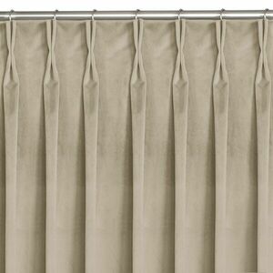 Sötétítő függöny VILA krémű flex 7, 5 cm kettős átfedéssel bársony... kép