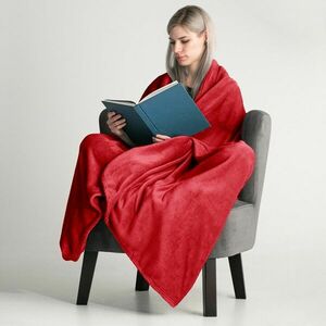 Takaró MIC piros sima mikroszálas 160x210 kép