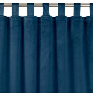 Sötétítő függöny VILA indigókék pántok 10 cm bársony 265x300 HOMEDE kép