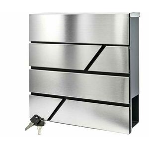 Pepita modern vízálló rozsdamentes acél Postaláda - ezüst kép