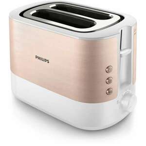 Philips Viva Collection HD2638/11 kenyérpirító, 950W, Rózsaarany/fehér kép