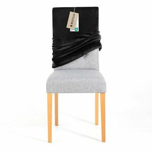 RESTILO kanapéhuzat SENTO szín fekete sima stílus klasszikus kép