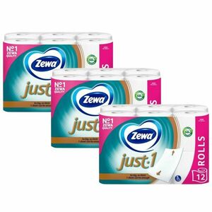 Zewa Just1 Toalettpapír 5 rétegű 3x12 tekercs kép