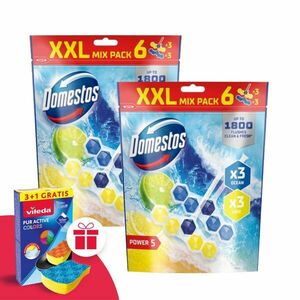 Domestos Power5 WC frissítő blokk mix Lime & Ocean (12x50g) +... kép