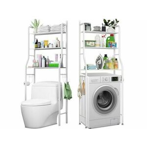 Retoo fém fürdőszobai polcos Állvány - Fehér kép