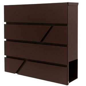 Pepita modern horganyzott acél Postaláda - barna kép