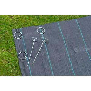 Leszúró tüske, agroszövethez, fém, csavart fejű, 21cm, 5db/csom kép