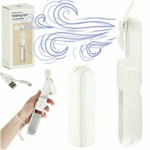 Összecsukható mini USB-C asztali-kézi ventilátor 1200 mAh powerba... kép