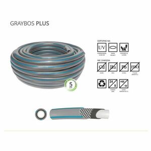 Graybos Plus szövetbetétes locsolótömlő 3/4" 25fm szürke kép