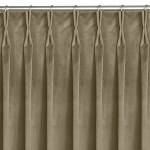 Sötétítő függöny VILA bézs flex 9, 5 cm kettős átfedéssel bársony... kép