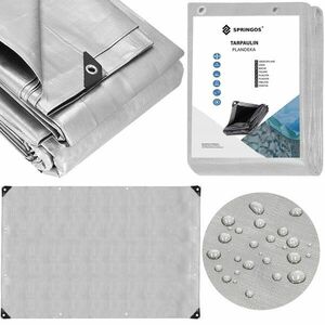 Takaróponyva, vízálló, UV védelem, 3x5 m-es, 210g/m², szürke kép