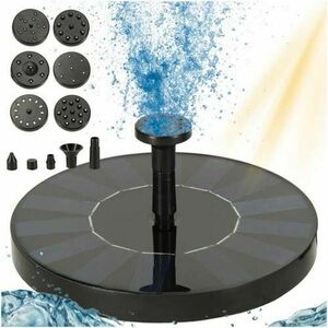 Napelemes szökőkút, 30-55 cm vízmagasággal, 8 szórófejjel, 16 cm x 3 cm kép