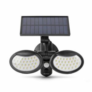 ENTAC Napelemes Műanyag Fali lámpa 10W SMD 2fej mozgásérzékelő kép