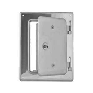 Kéményajtó 120x180 mm saválló INOX merevített kép