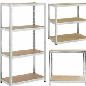 Funfit Fém ipari polc (salgó polc) MDF lapokkal 150x75x30cm kép